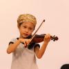 Student Fiona Blackburn playing the violin. Photo by Richard Casamento. 